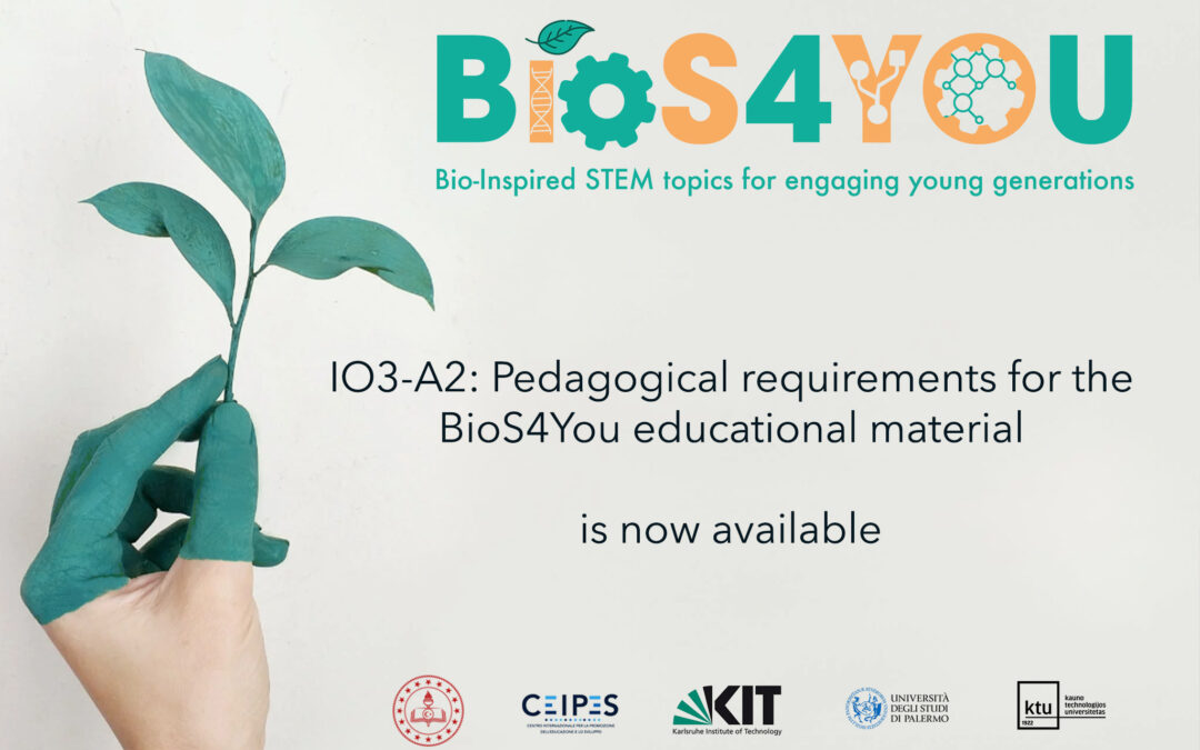 Pedagogical requirements for the Bios4You educational material available now!